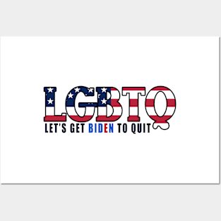 LGBTQ Let's Get Biden to Quit Posters and Art